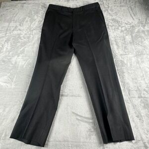 Santorelli Dress Pants Men Tag 34 (Actual 35") Gray Romeo Flat Front Straight
